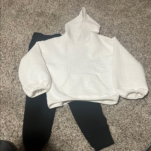 DSG Black and White Matching Leggings Set - Picture 1 of 5